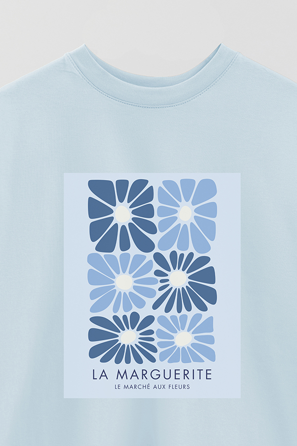 REMERA OVER ESTAMPADA ART COLLECTION LA MARGUERITE