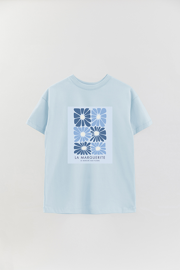 REMERA OVER ESTAMPADA ART COLLECTION LA MARGUERITE