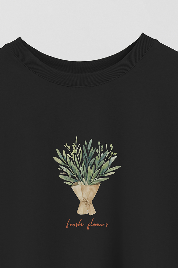 REMERA CROP ESTAMPADA COASTAL FRESH FLOWERS