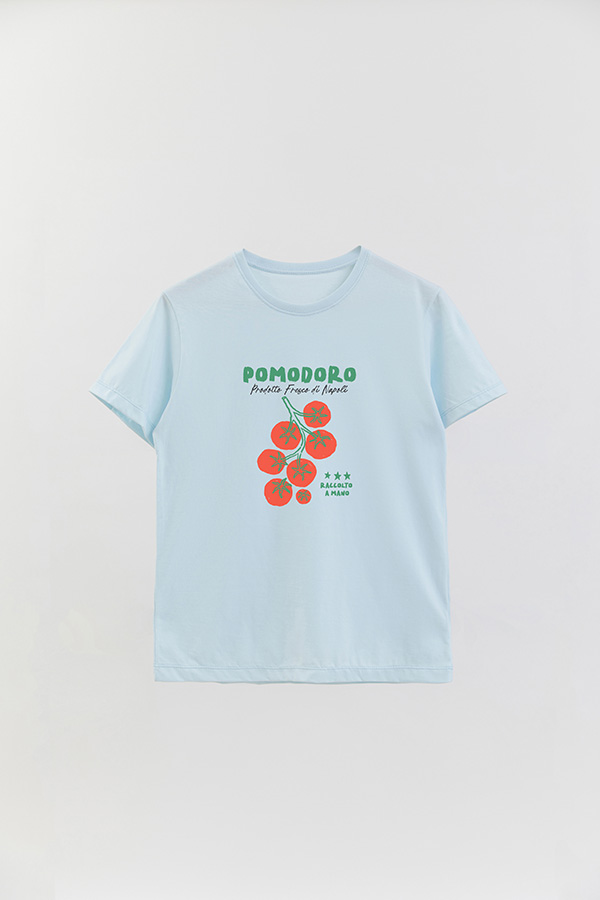 REMERA BASICA ESTAMPADA HD POMODORO RACCOLTO