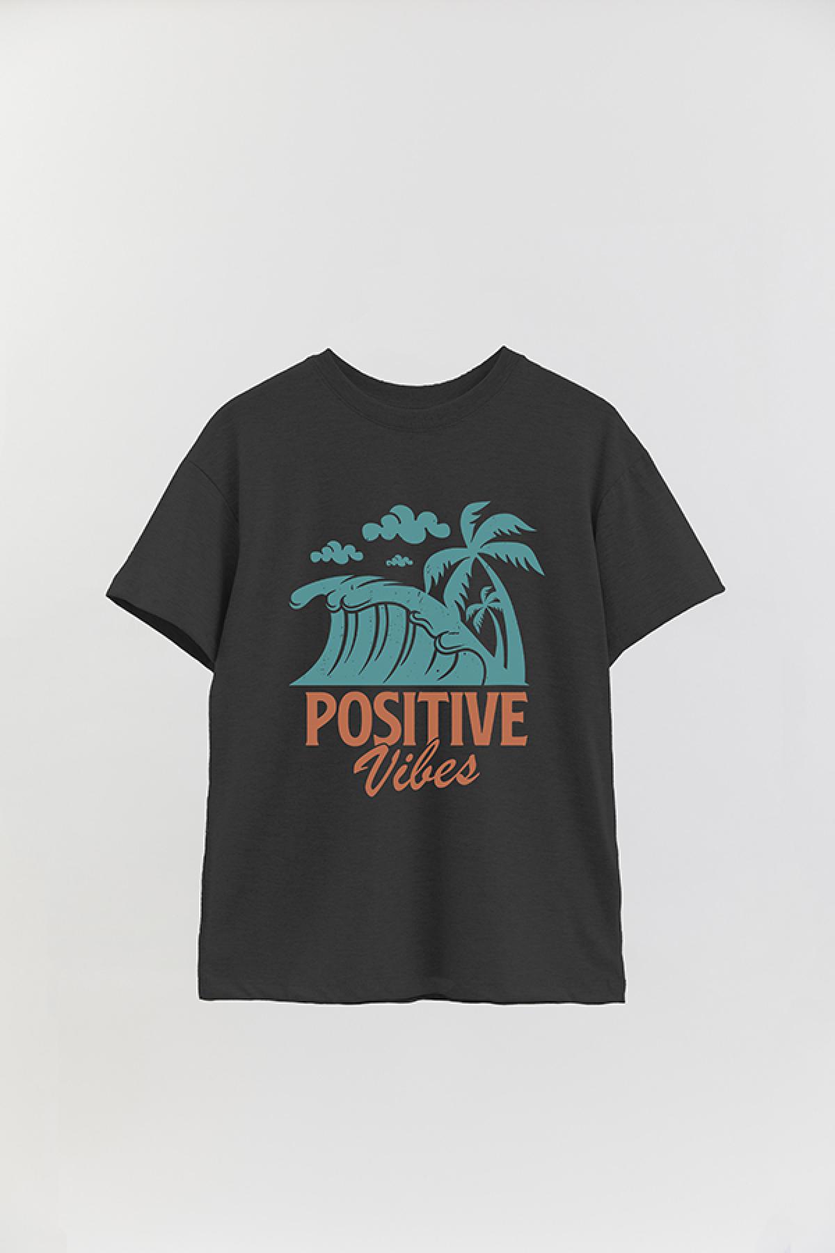 REMERA OVER ESTAMPADA SM POSITIVE VIBES