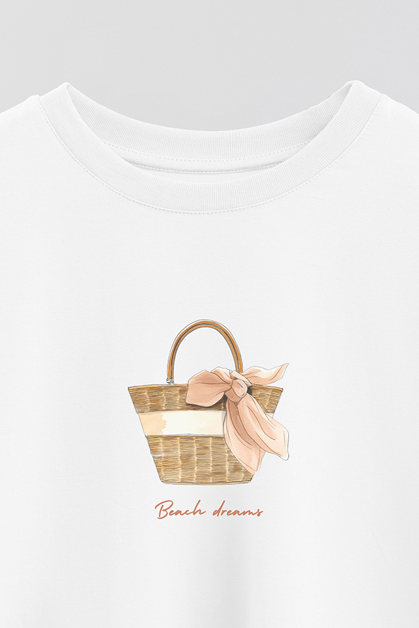 REMERA CROP ESTAMPADA COASTAL BEACH DREAMS