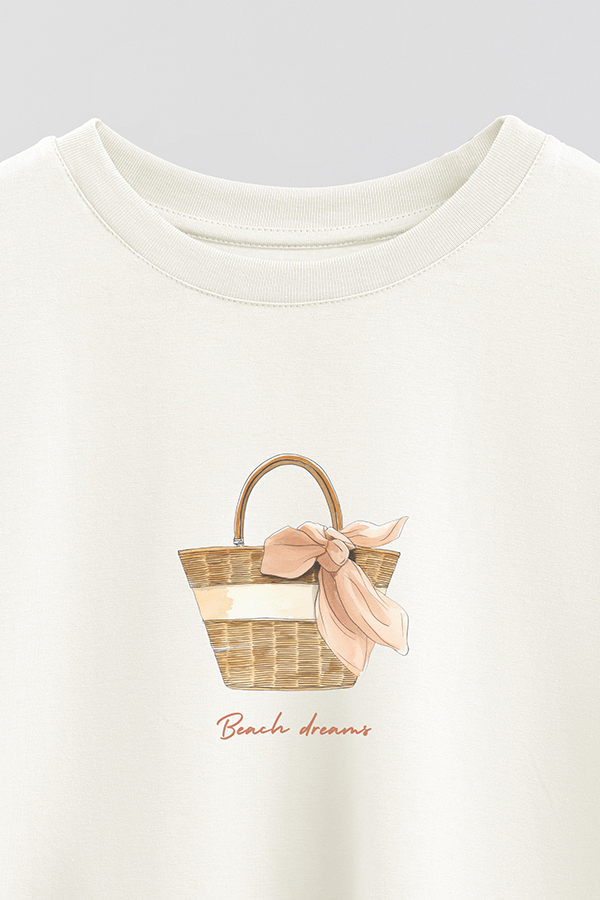 REMERA CROP ESTAMPADA COASTAL BEACH DREAMS