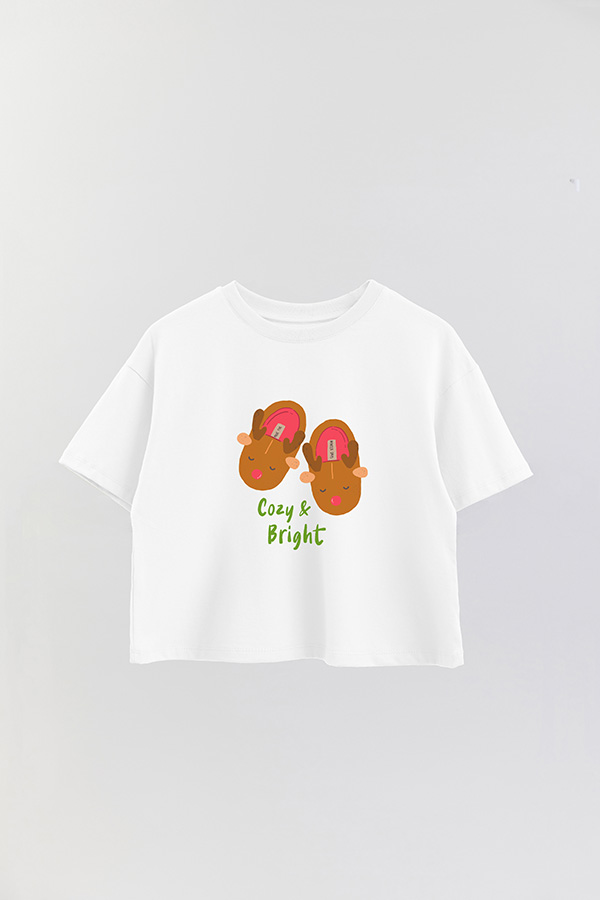 REMERA CROP COZY AND BRIGHT