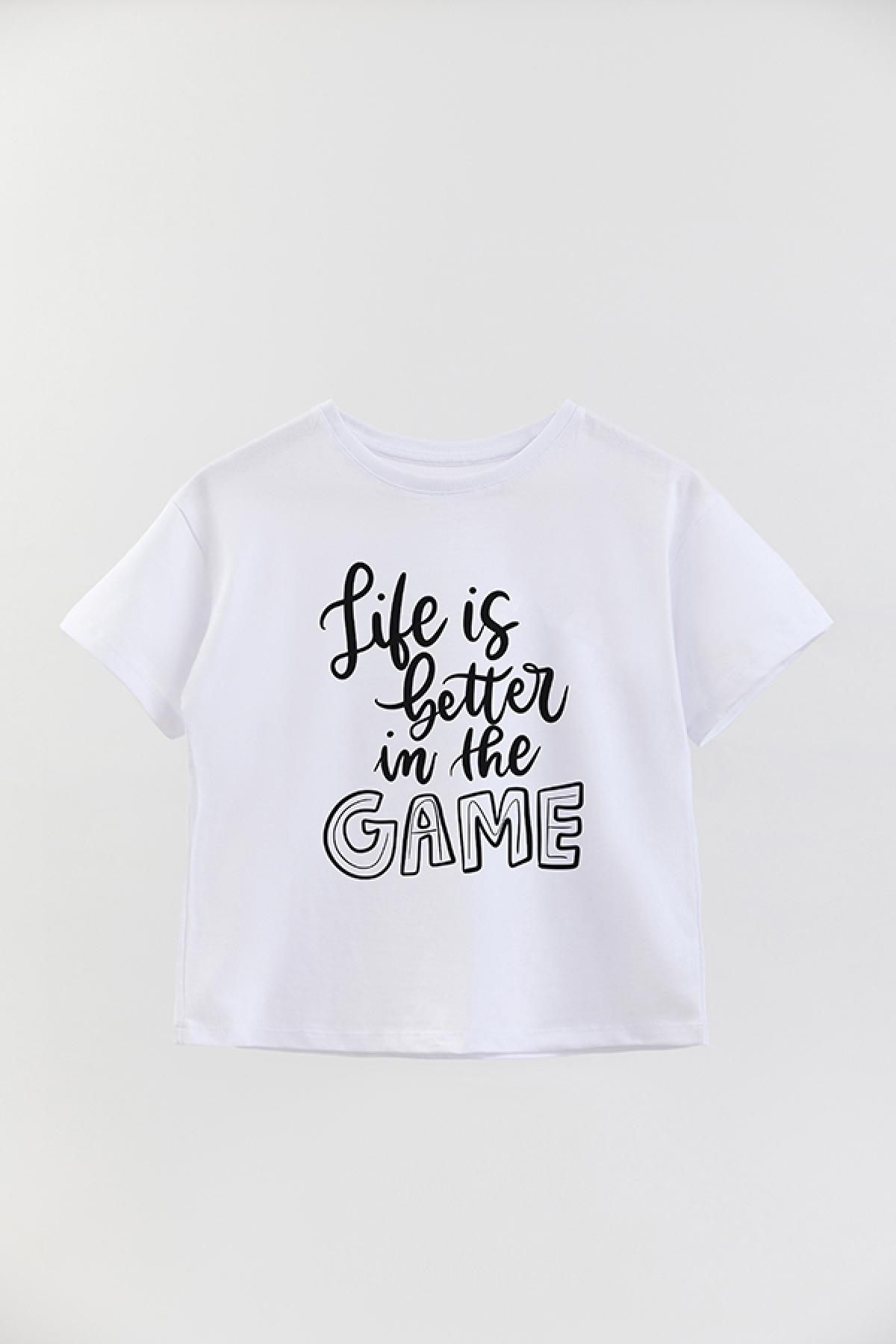 REMERA BOY OVER GM LIFE IS BETTER IN THE GAME