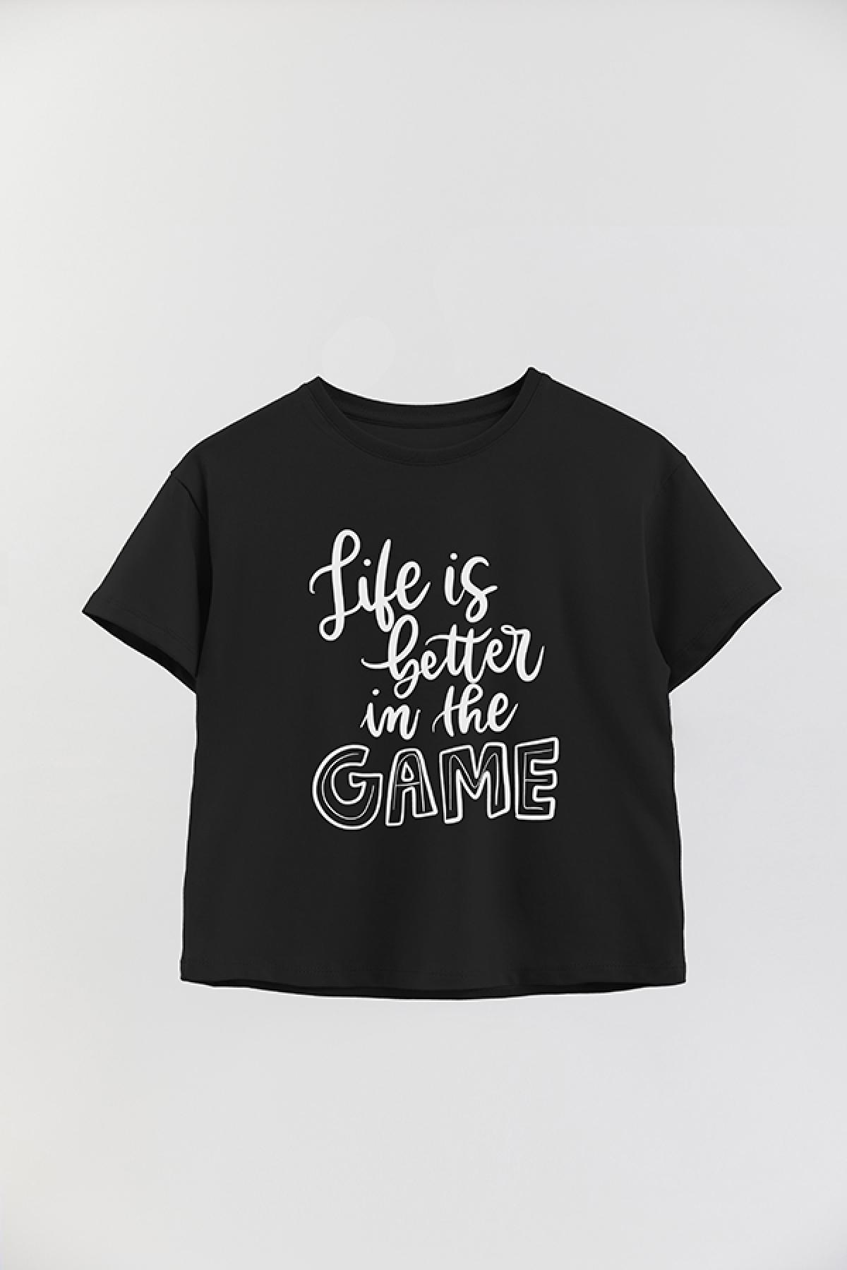 REMERA BOY OVER GM LIFE IS BETTER IN THE GAME