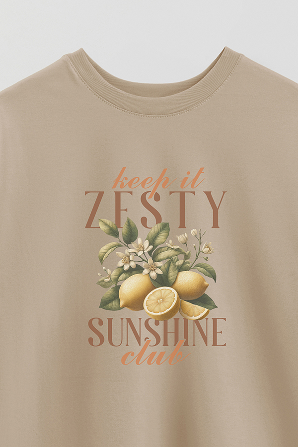 REMERA OVER ESTAMPADA HARVEST KEEP IT ZESTY