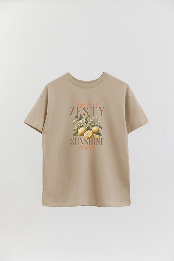 REMERA OVER ESTAMPADA HARVEST KEEP IT ZESTY
