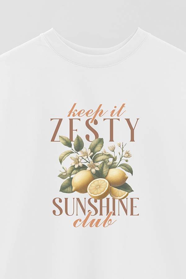 REMERA OVER ESTAMPADA HARVEST KEEP IT ZESTY