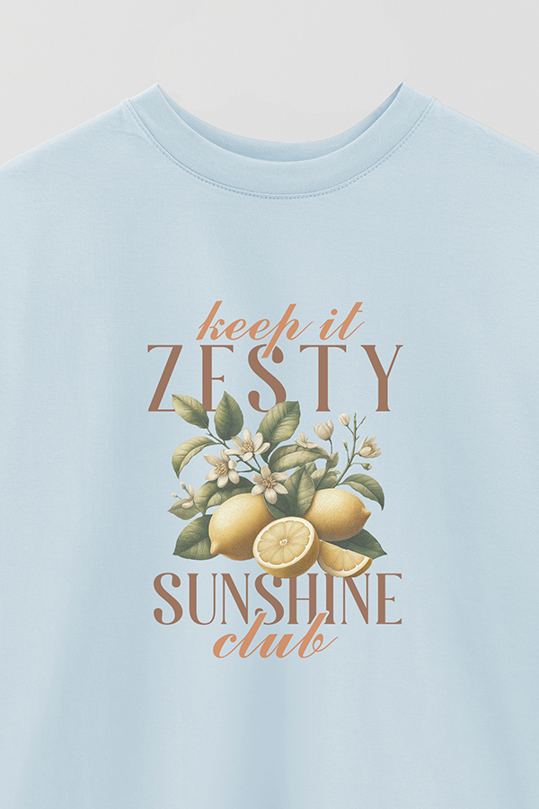 REMERA OVER ESTAMPADA HARVEST KEEP IT ZESTY