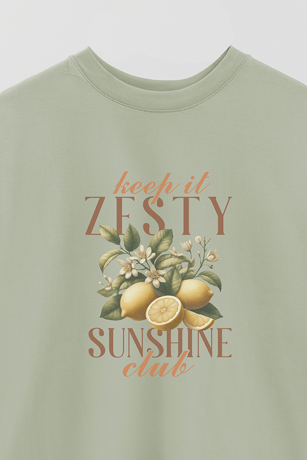 REMERA OVER ESTAMPADA HARVEST KEEP IT ZESTY