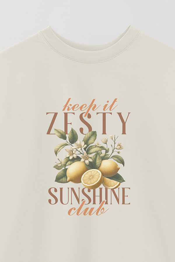 REMERA OVER ESTAMPADA HARVEST KEEP IT ZESTY