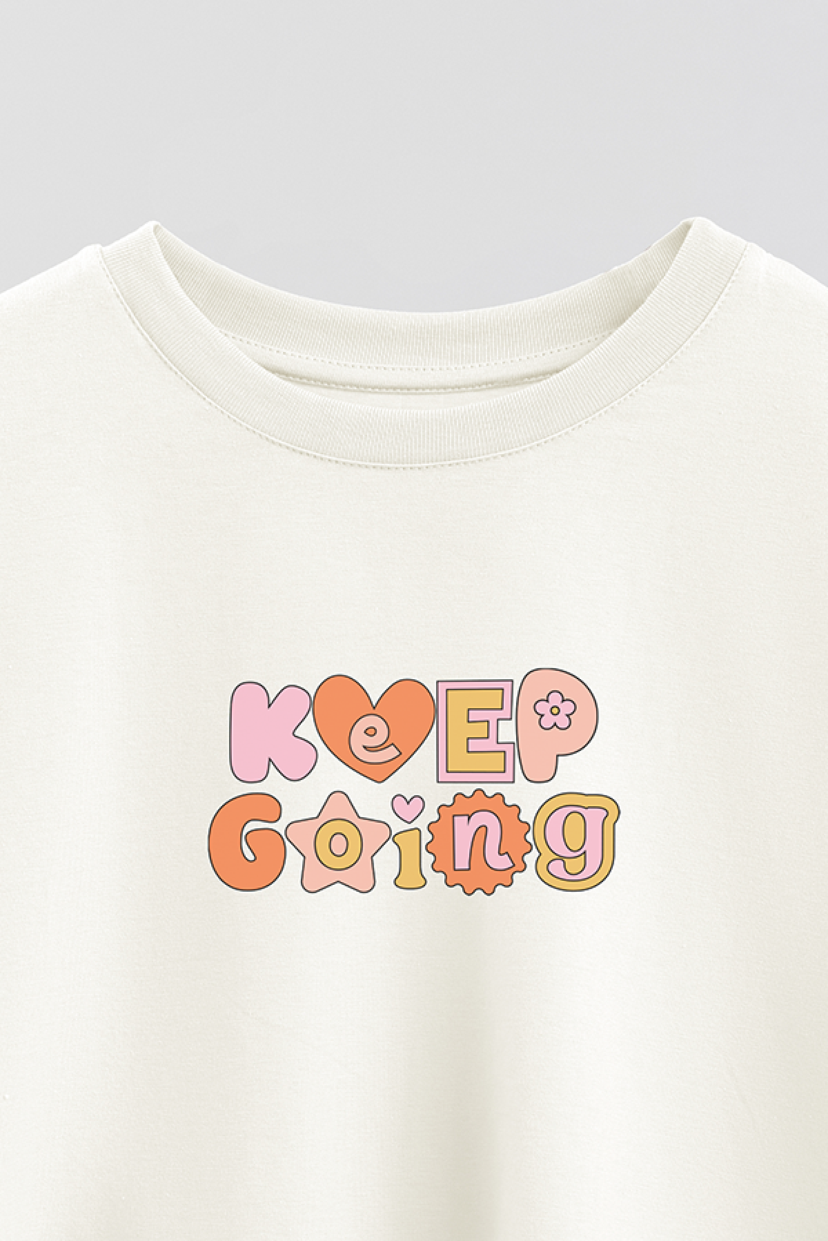 REMERA CROP ESTAMPADA WCV KEEP GOING