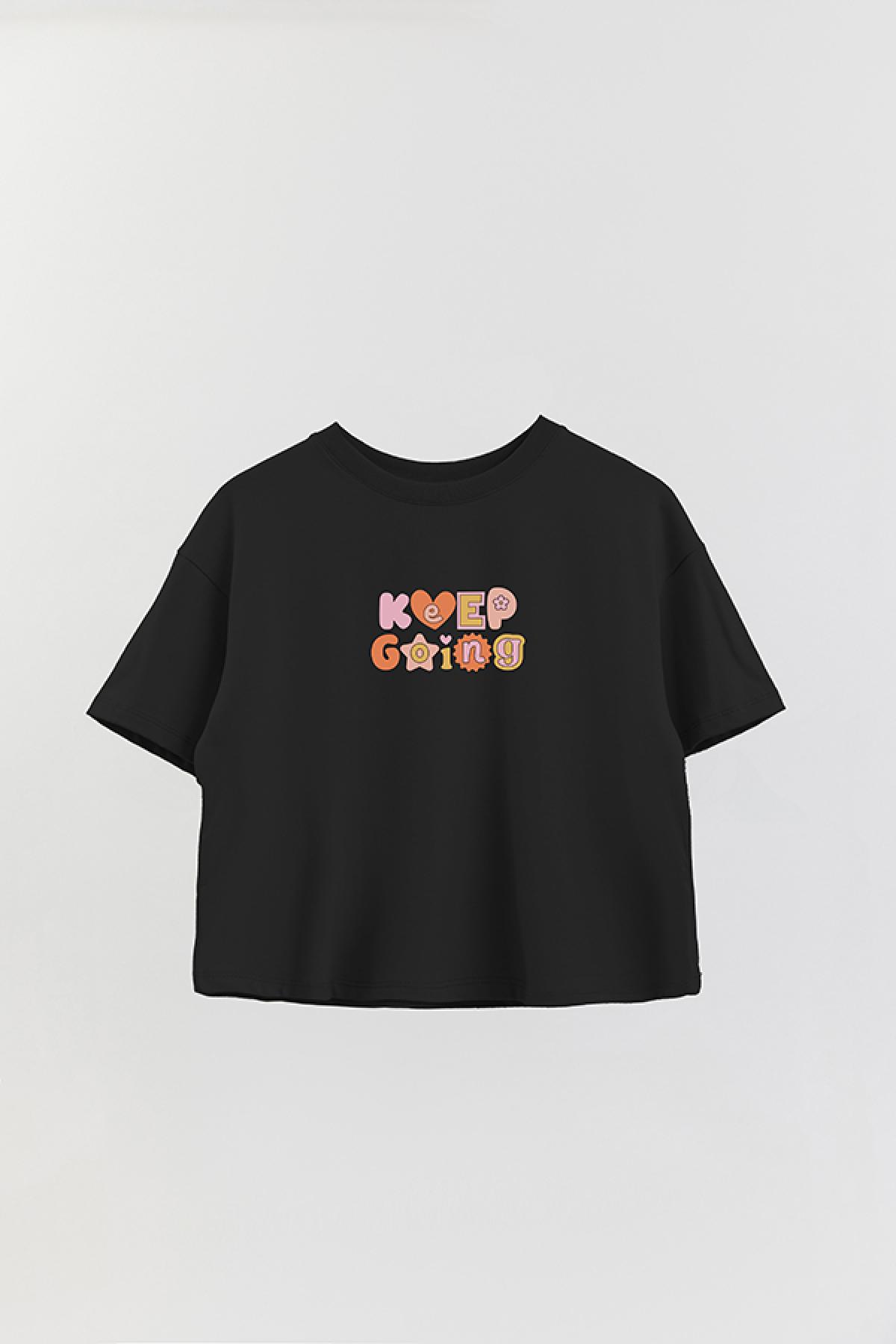 REMERA CROP ESTAMPADA WCV KEEP GOING