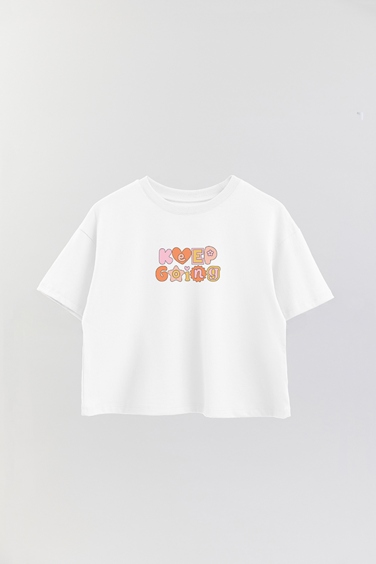 REMERA CROP ESTAMPADA WCV KEEP GOING