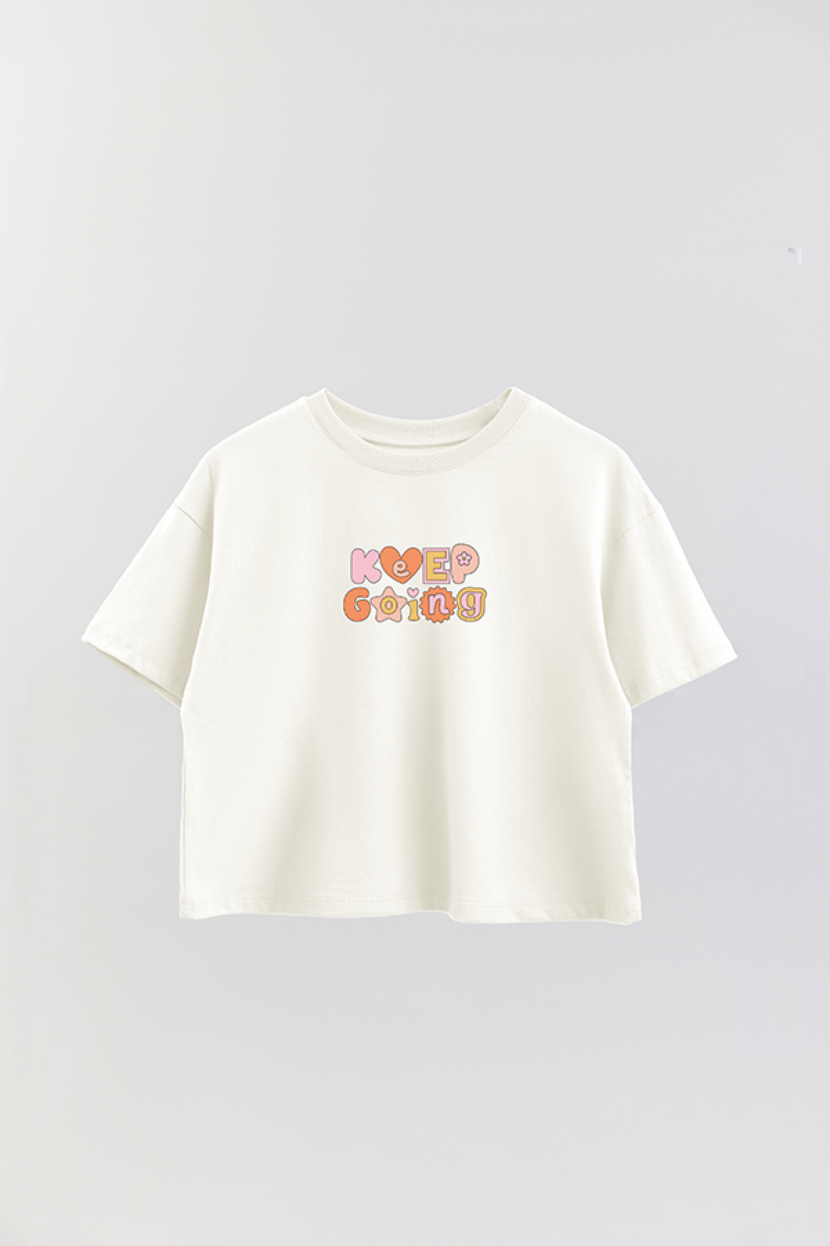 REMERA CROP ESTAMPADA WCV KEEP GOING