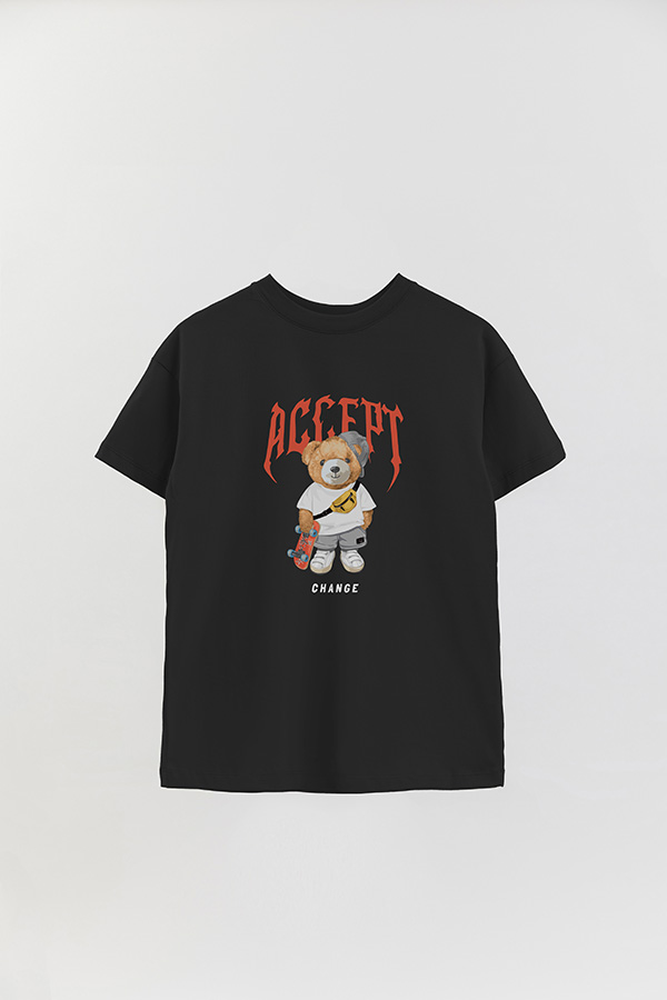 REMERA OVER ESTAMPADA UNISEX ACCEPT CHANGE