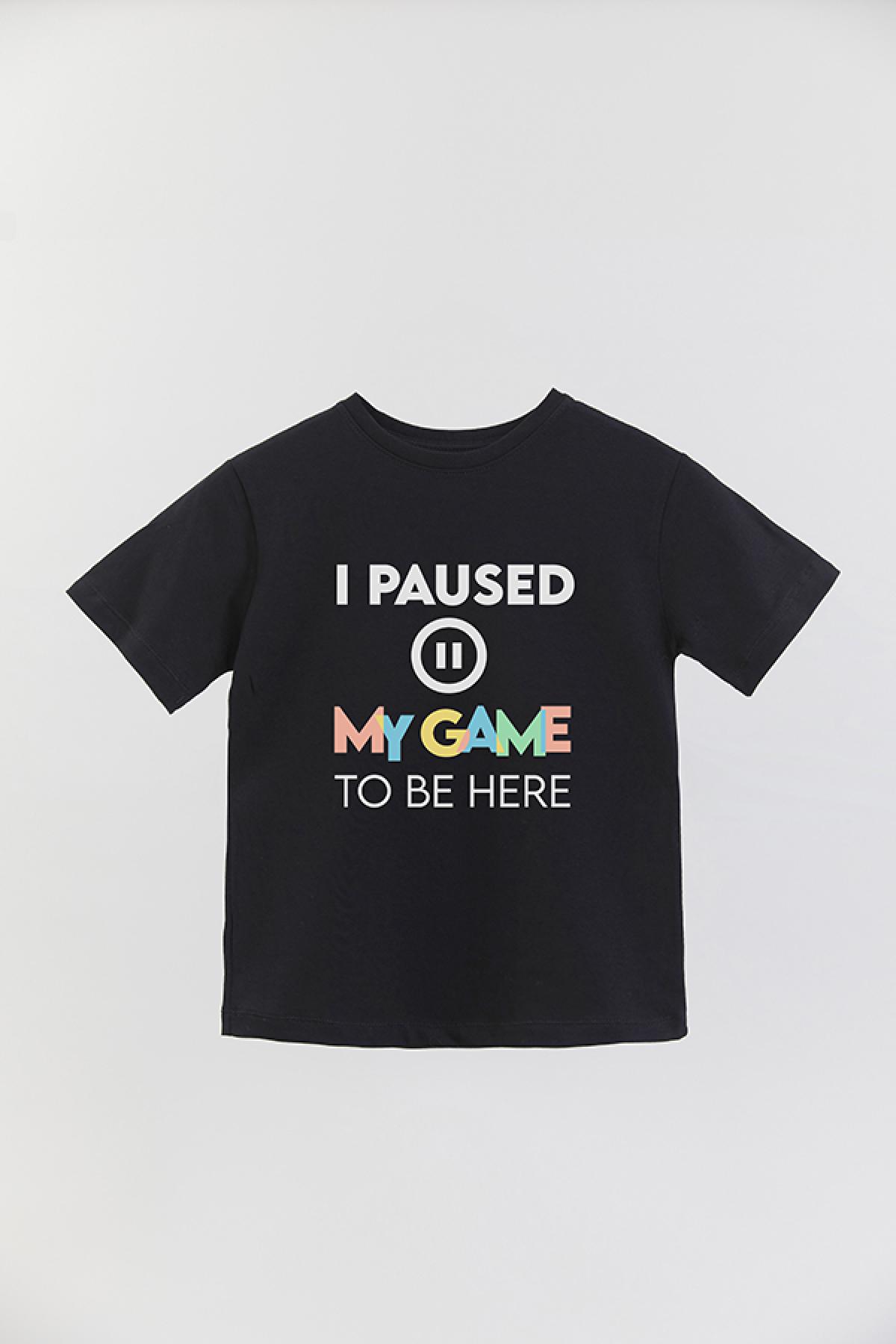 REMERA BASIC BOY GM I PAUSED MY GAME PASTEL