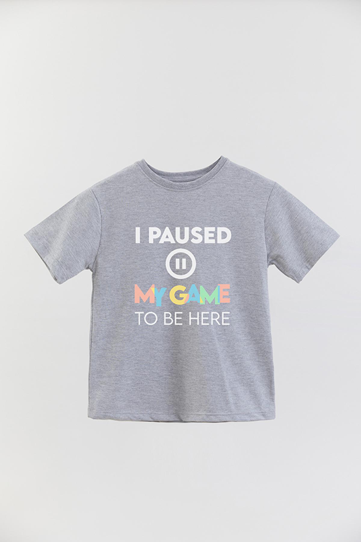 REMERA BASIC BOY GM I PAUSED MY GAME PASTEL