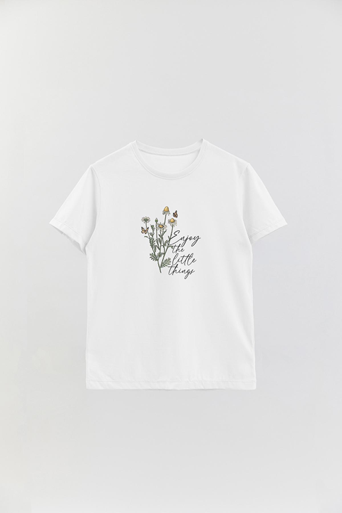 REMERA BASICA ESTAMPADA DS ENJOY THE LITTLE THINGS