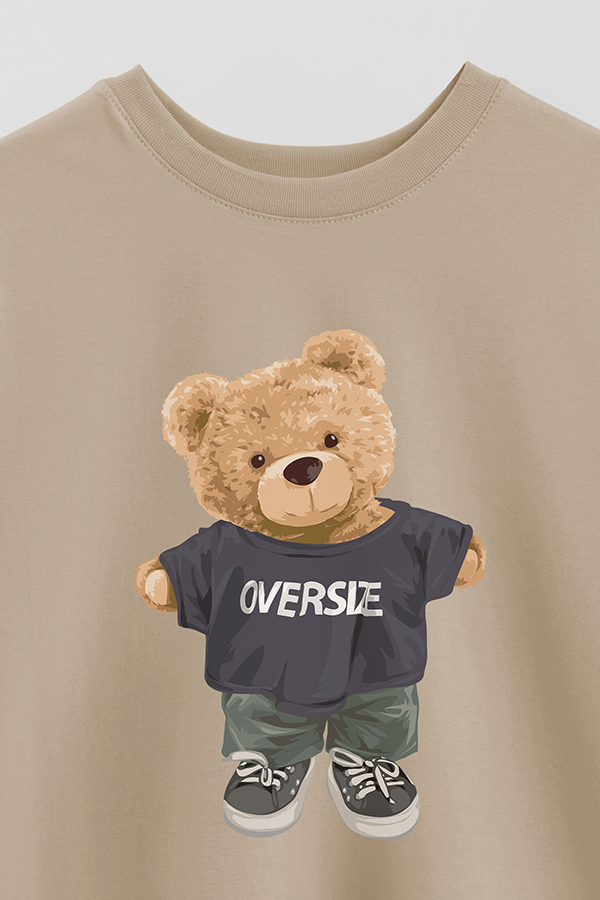 REMERA OVER ESTAMPADA UNISEX TEDDY OVERSIZE