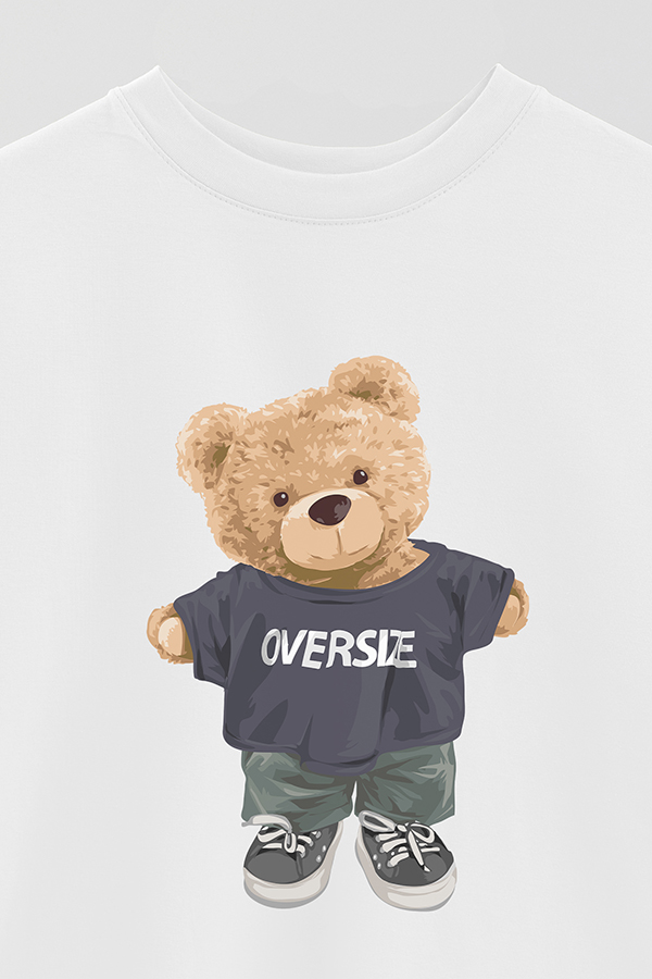 REMERA OVER ESTAMPADA UNISEX TEDDY OVERSIZE