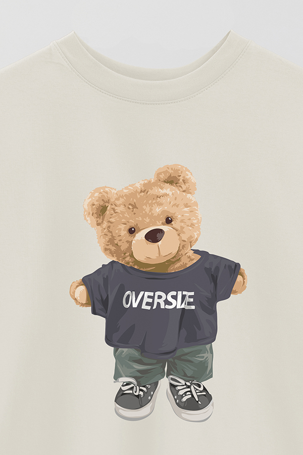 REMERA OVER ESTAMPADA UNISEX TEDDY OVERSIZE