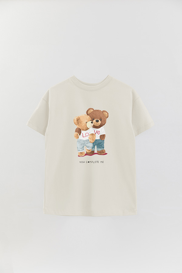 REMERA OVER ESTAMPADA UNISEX TEDDY COMPLETE