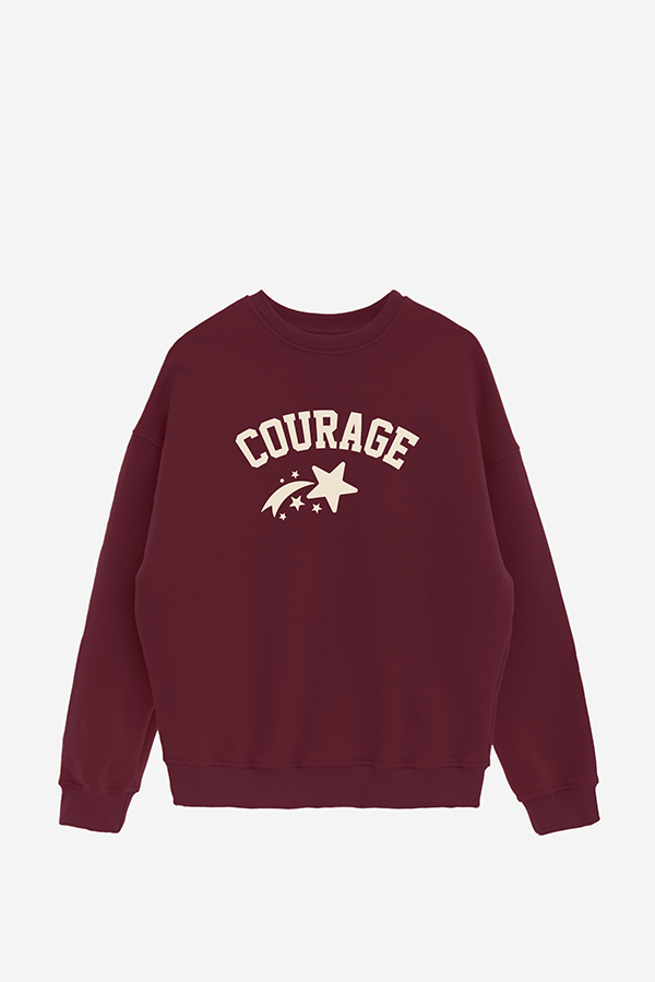 BUZO CREWNECK ESTAMPADO VARSITY COURAGE