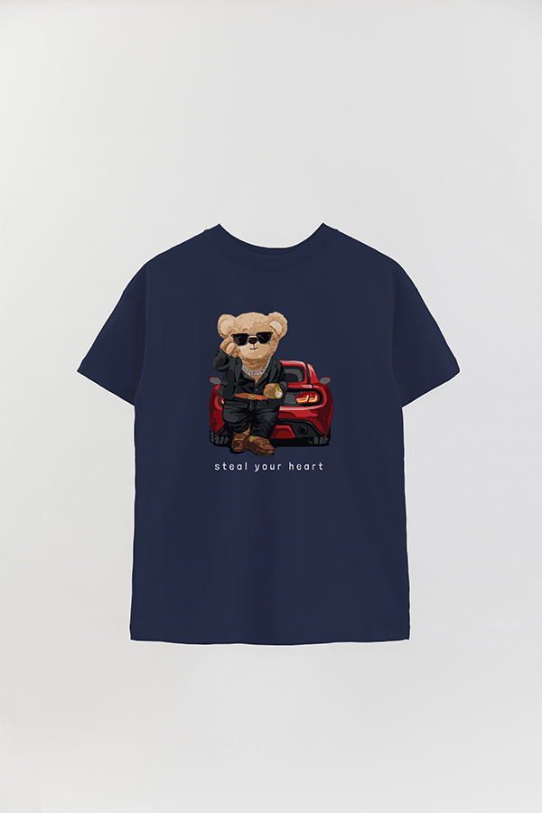 REMERA OVER ESTAMPADA UNISEX TEDDY STEAL YOUR HEART