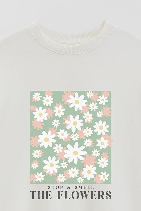 BUZO CREWNECK ESTAMPADO BOHO THE FLOWERS