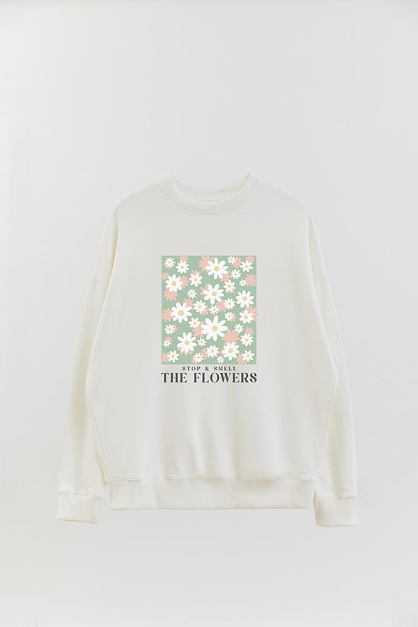 BUZO CREWNECK ESTAMPADO BOHO THE FLOWERS