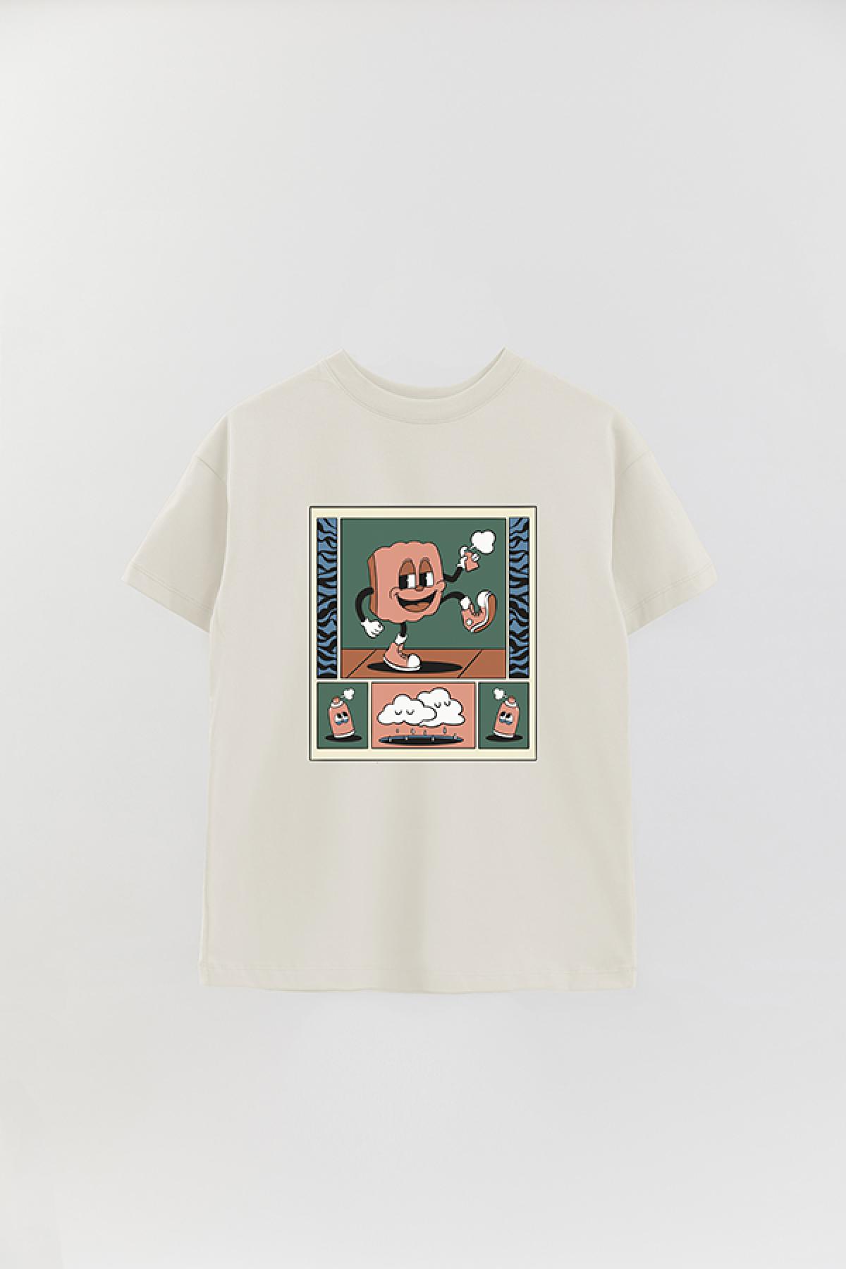 REMERA OVER ESTAMPADA MTOON AEROSOL