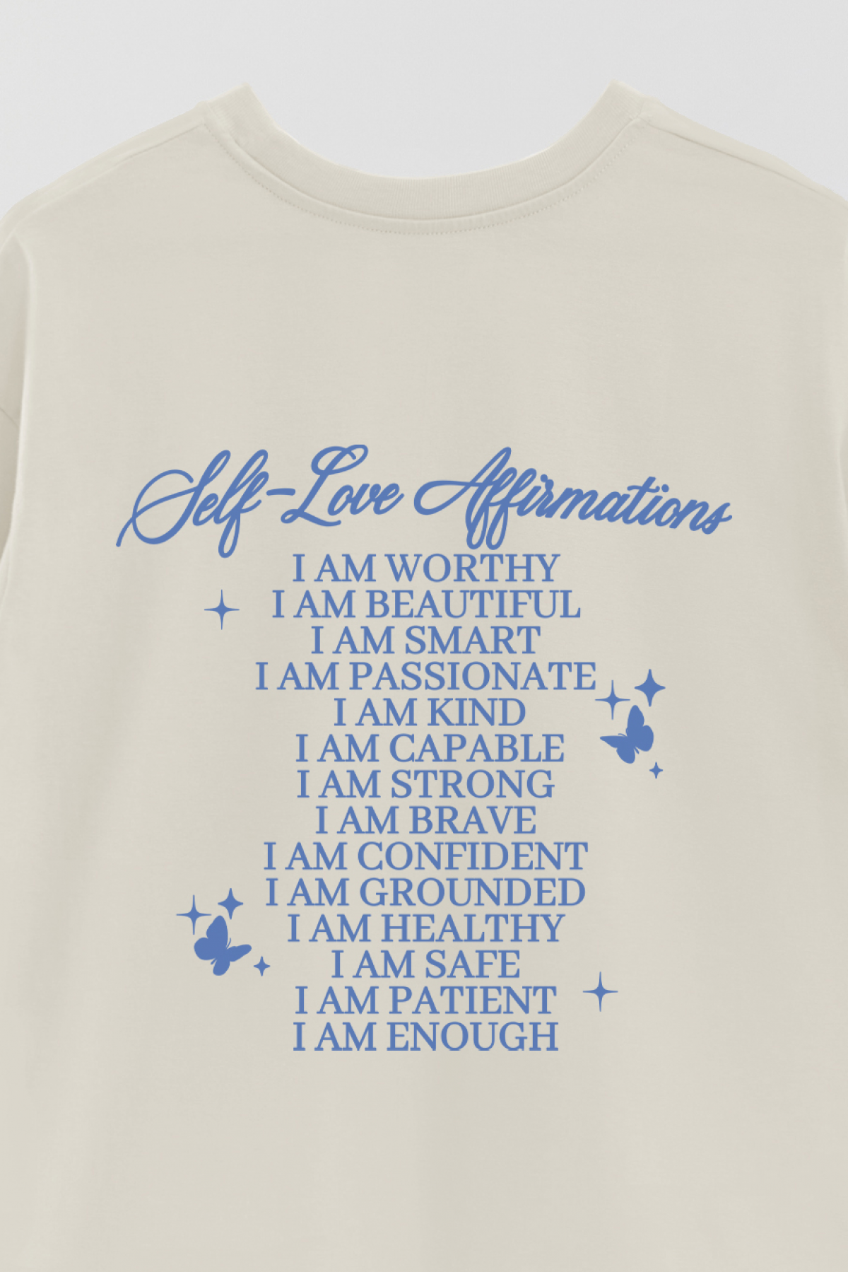 REMERA OVER ESTAMPADA AESTHETIC SELF LOVE