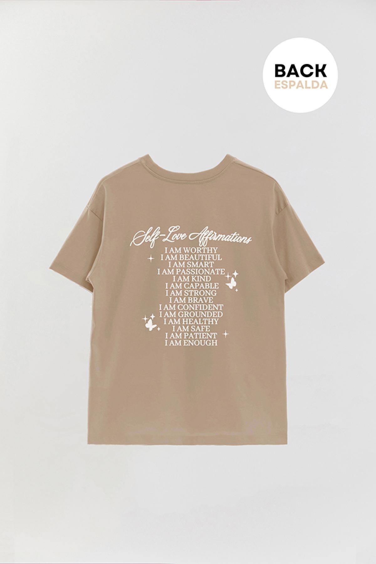 REMERA OVER ESTAMPADA AESTHETIC SELF LOVE