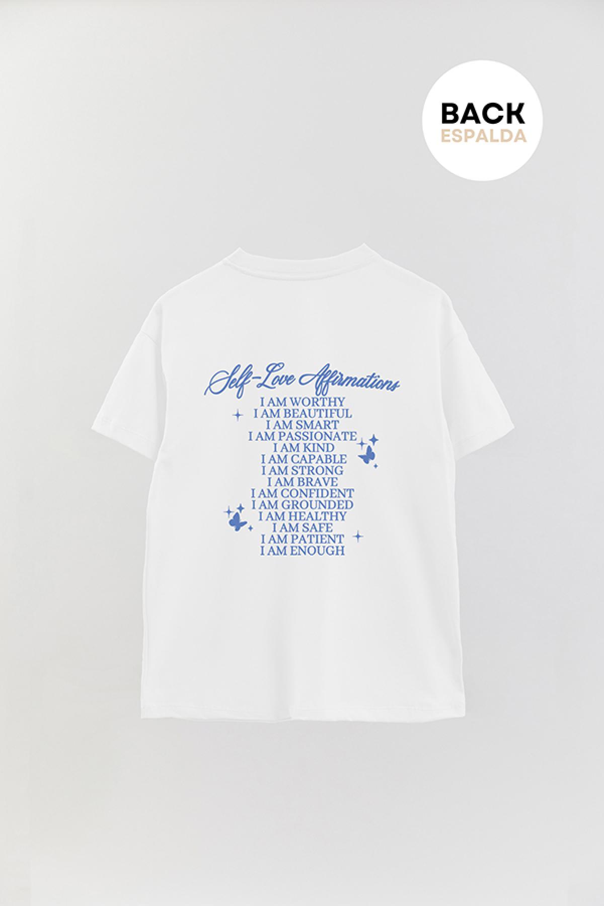 REMERA OVER ESTAMPADA AESTHETIC SELF LOVE