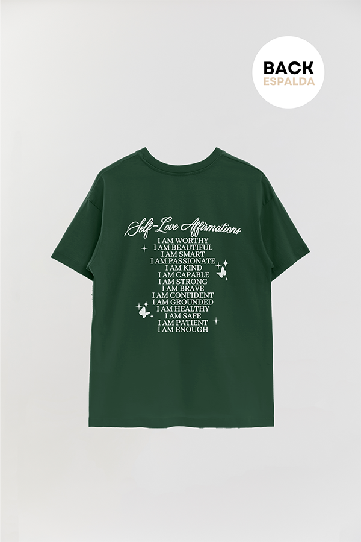 REMERA OVER ESTAMPADA AESTHETIC SELF LOVE