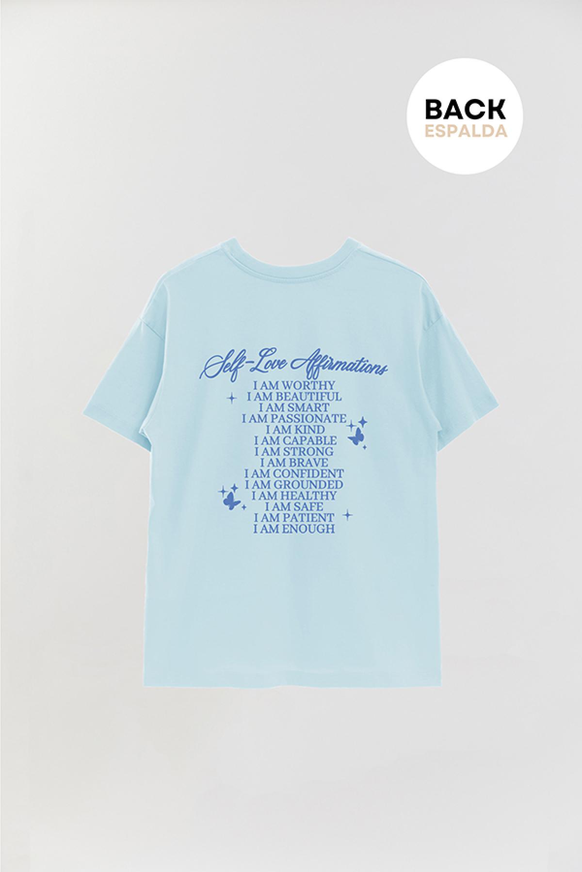 REMERA OVER ESTAMPADA AESTHETIC SELF LOVE