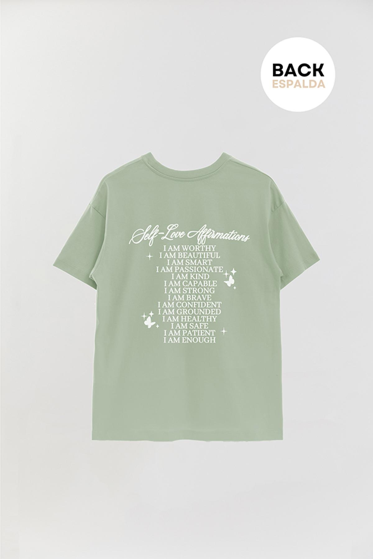 REMERA OVER ESTAMPADA AESTHETIC SELF LOVE