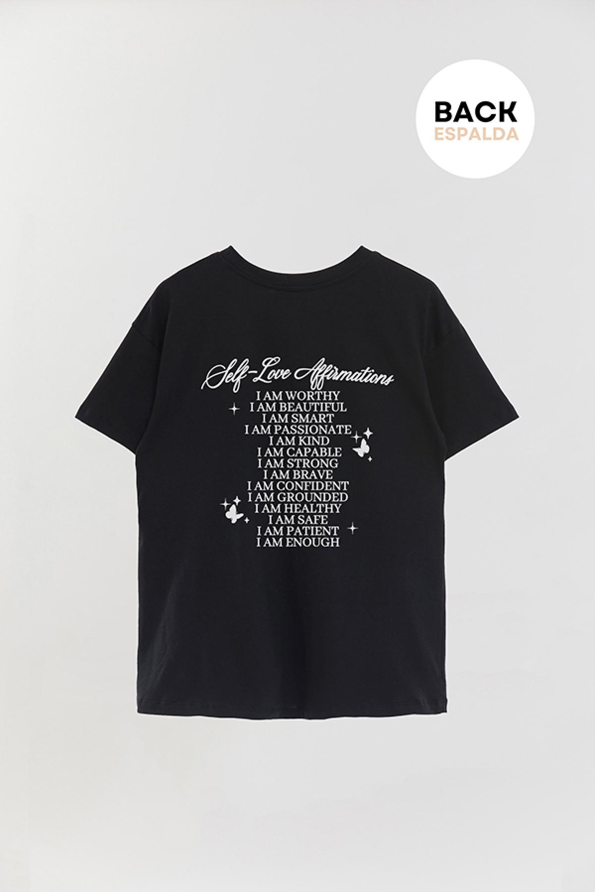 REMERA OVER ESTAMPADA AESTHETIC SELF LOVE