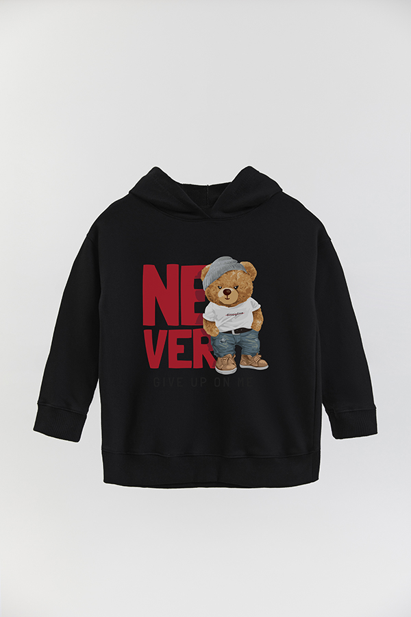 HOODIE RUSTICO BOY TEDDY NEVER GIVE UP ON ME