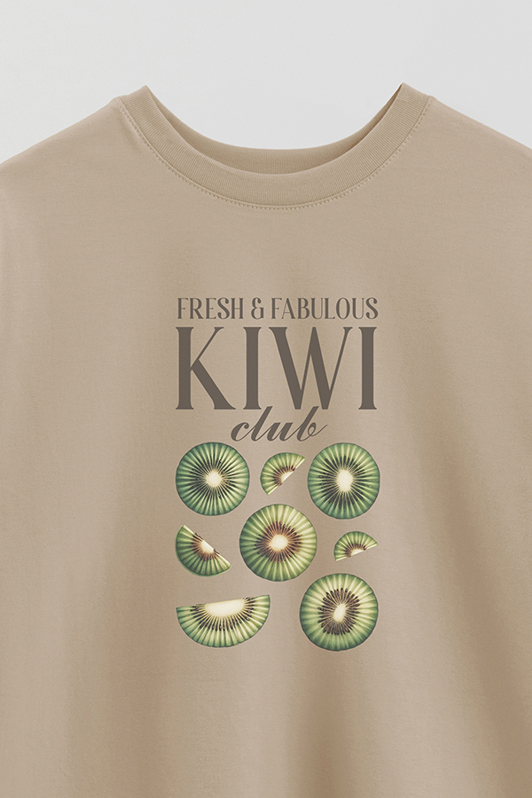 REMERA OVER ESTAMPADA HARVEST KIWI