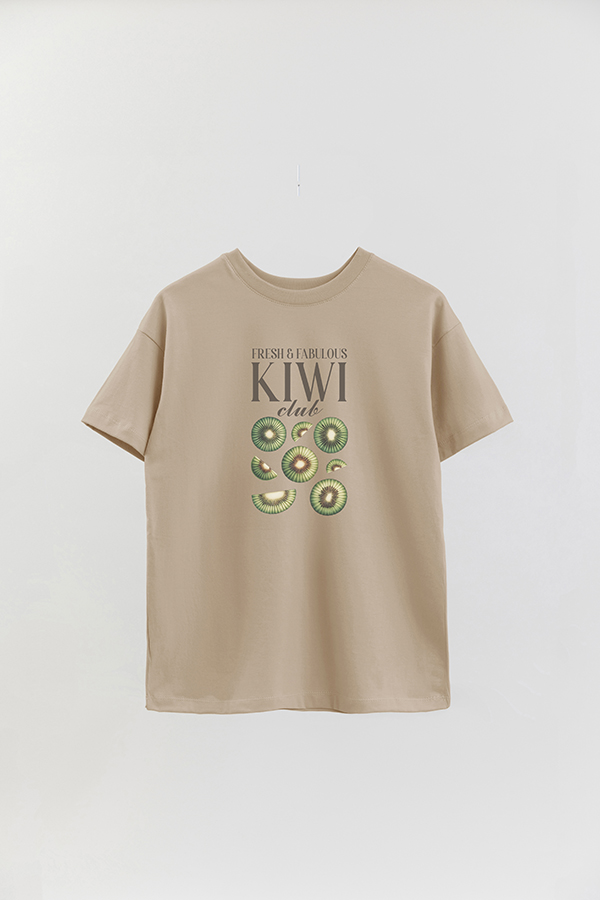 REMERA OVER ESTAMPADA HARVEST KIWI
