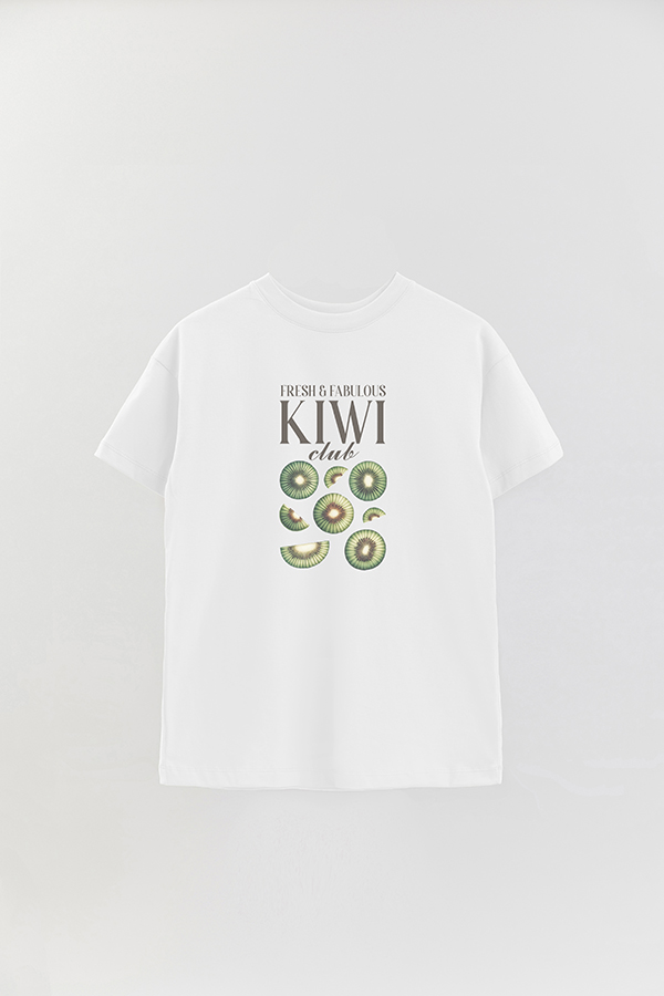 REMERA OVER ESTAMPADA HARVEST KIWI
