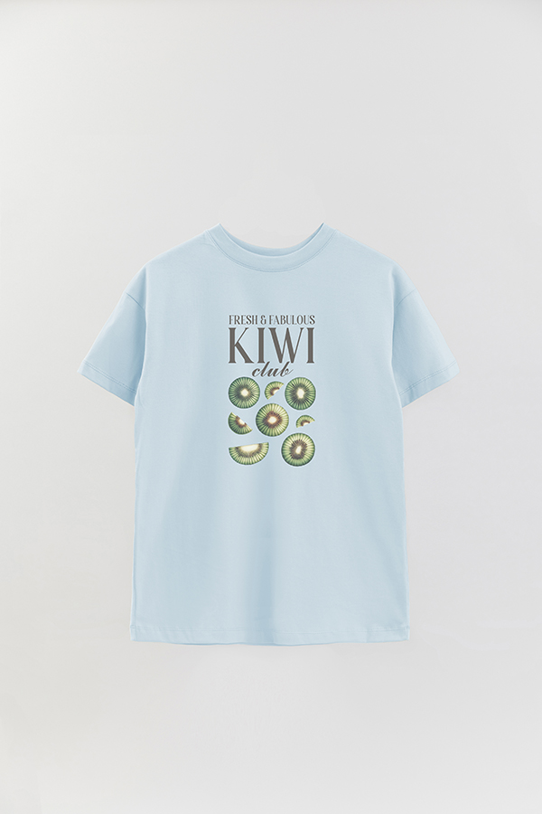 REMERA OVER ESTAMPADA HARVEST KIWI
