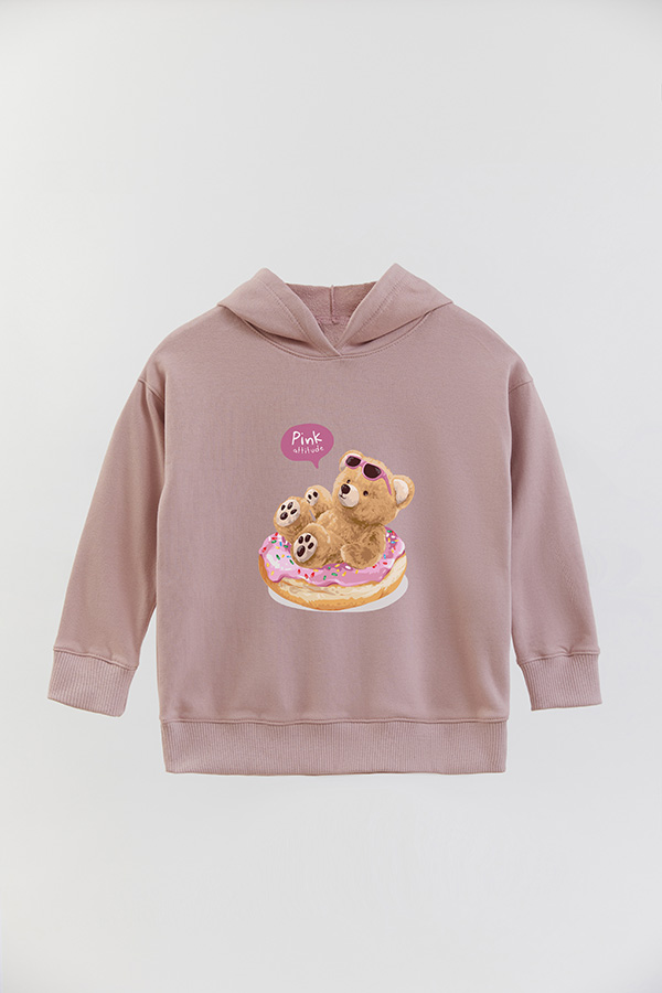 HOODIE RUSTICO KIDS TEDDY SWEET PINK