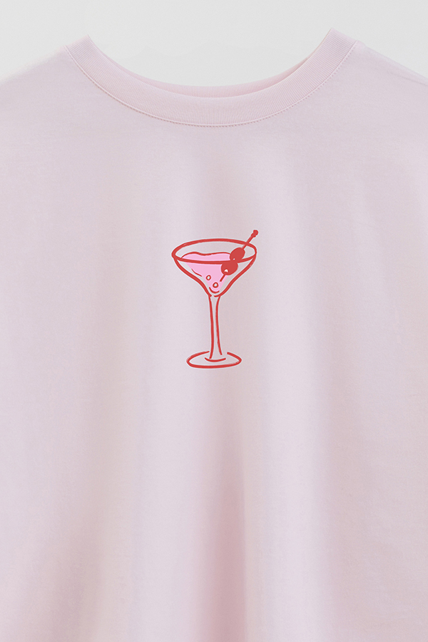 REMERA CROP ESTAMPADA VALENTINE COCKTAIL 1