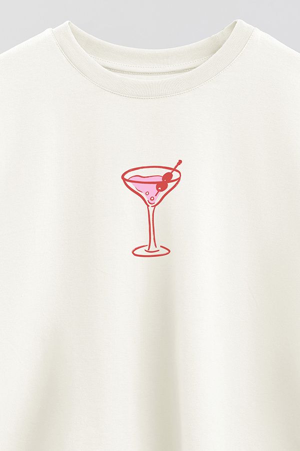 REMERA CROP ESTAMPADA VALENTINE COCKTAIL 1
