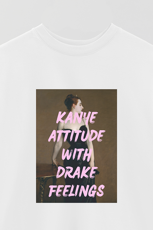 REMERA OVER ESTAMPADA ART COLLECTION 41 KANYE ATTITUDE