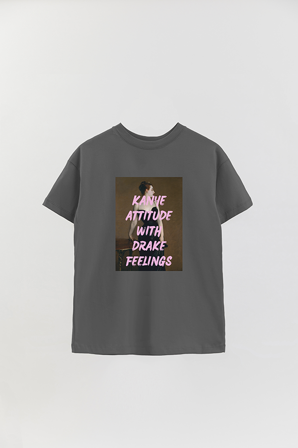 REMERA OVER ESTAMPADA ART COLLECTION 41 KANYE ATTITUDE